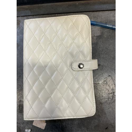 TANG SONG Leather Travel Jewelry Organizer Case – Velvet-Lined Zipper Pouch for Earrings, Necklace & Rings Portable Gift for Women (White)