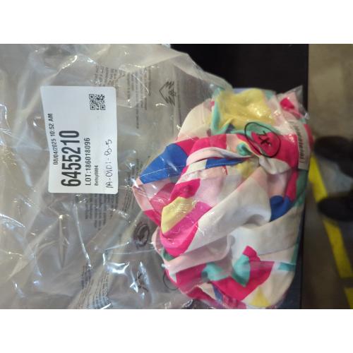 Size XL Women's Personalized Abstract Non Positioning Print Set Head Ruffle Short Sleeve Tunic