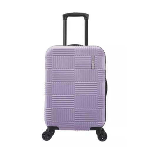 American Tourister NXT Hardside Large Checked Spinner Suitcase - Soft Lilac