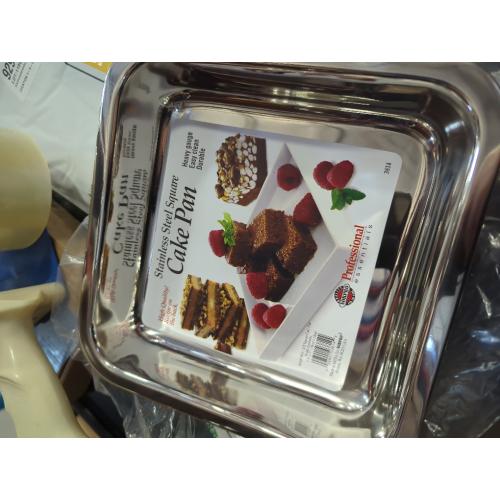 Norpro 7.5-Inch Square Stainless Steel Cake Pan