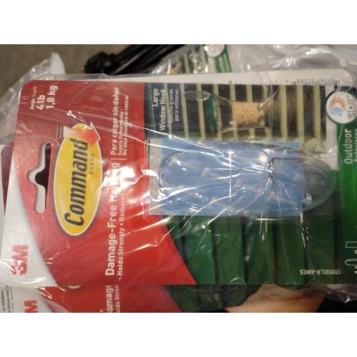 4 packs, Command Outdoor Large Window Hook, Clear, 1-Hook, 2-Strips, Decorate Damage-Free