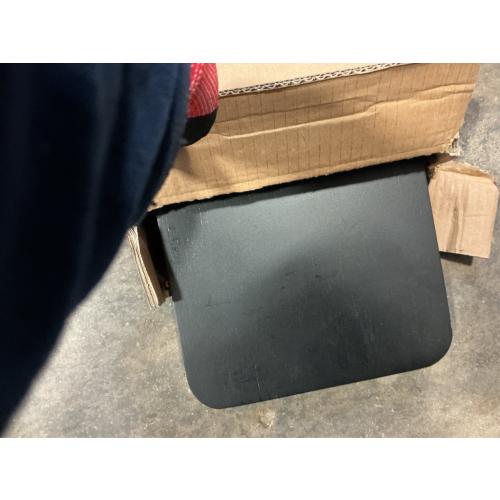 KIVY Dual Monitor Riser With Integrated Metal Shelf [MADE BY HAND] - Wooden Desk Shelf for 2 Monitors - Wide Long Stand for Desk (44 x10x3in - Black)