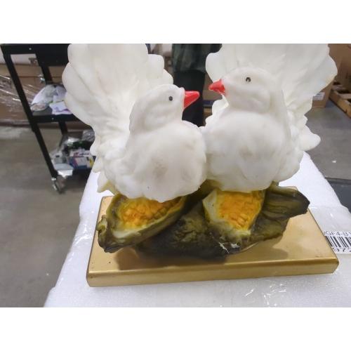 Color White eSplanade Love Birds Showpiece | Bird Statue Romantic Couple Gift Decorative Showpieces Items (White)