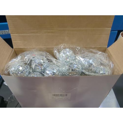 White Silver Cunno 40 LED Disco Ball String Lights 70s Decorations 9.8 ft Mirror Disco Light Battery Operated Ball Globe Ornaments for Christmas Wall Tree Indoor Outdoor Party Supply(White Silver)