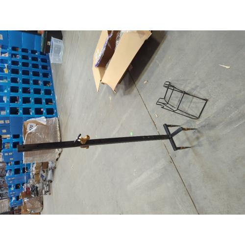 Freestanding Outdoor Garden Hose Holder Stand with Brass Faucet, Heavy Duty Metal Water Hose Reel Storage Stake Rack for Backyard, Black (Hose not Included)