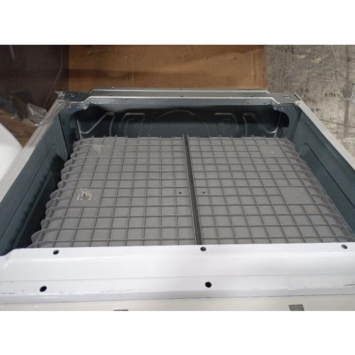 SAMSUNG 27-Inch Washer Dryer Pedestal Stand w/ Pull Out Laundry Storage Drawer, Stainless Steel, WE402NE/A3, 28.1D x 27W x 14.2H, Ivory