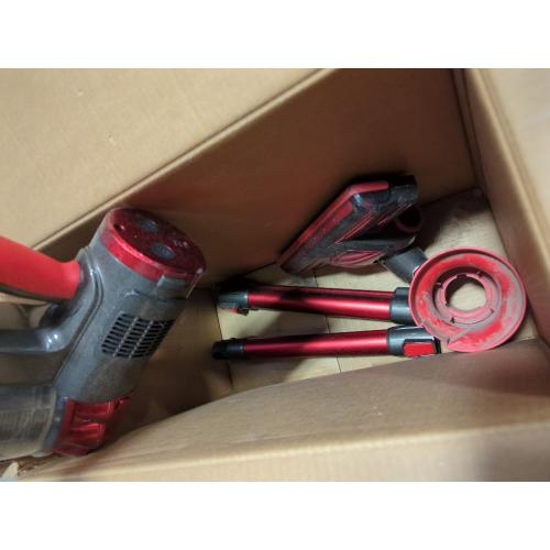 Red elezon A200 Cordless Vacuum Cleaner with 18000Pa Powerful Suction, 38 Min Runtime, 2200mAh Battery, HEPA Filter, Portable Stick Vacuum for Hardwood Floor, Lightweight Handheld for Home, Pet Hair, Car