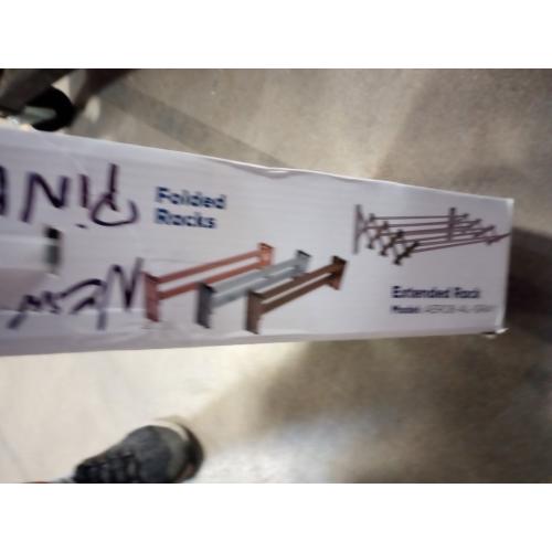 Racks Aluminum Wall Mounted Collapsible Laundry Clothes Drying Rack (60lb Capacity, 22.5 Linear FT, Aluminum Rose)