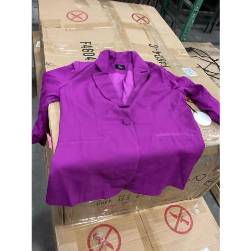 Women Long Sleeve Button Blazers Work Casual Office Notch Lapel Business Open Front Blazer Jacket with Pockets SIZE SMALL