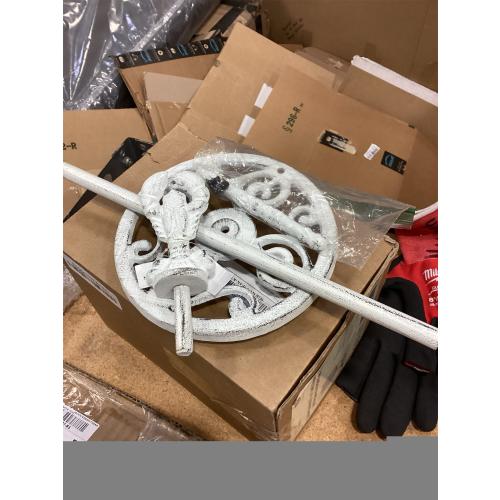 Hampton Nautical Whitewashed Paper Towel Holder 16-Crab Beach Cast Iron Decor