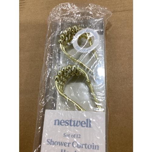 Nestwell Spring Roller Shower Curtain Hooks in Gold (Set of 12)