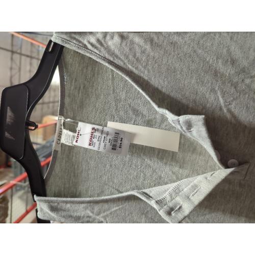 Sleeveless Drawstring Waist Button Tank Romper Heather Grey S