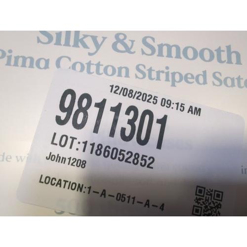 Set of 2 Size King Color beige Nestwell Pima Cotton Sateen 500-Thread-Count King Pillowcases in Birch Stripe (Set of 2)