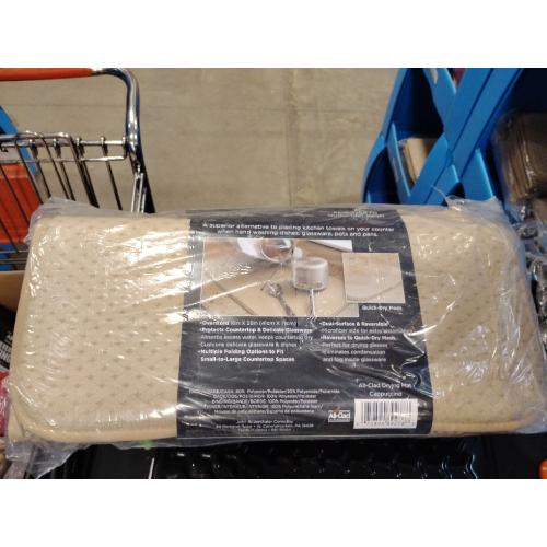 All-Clad Premium Reversible Dish Drying Mat for Kitchen: 16 x 28 Ultra-Absorbent, Long-Lasting, No Condensation, and Oversized for Large Pots and Pans - 3 Pack, Cappuccino