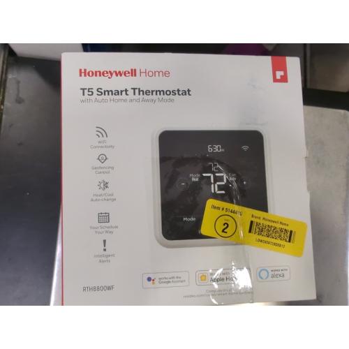 Honeywell Home RTH8800WF2022, T5 WiFi Smart Thermostat, 7 Day-Programmable Touchscreen, Alexa Ready, Geofencing Technology, Energy Star, C-Wire Required