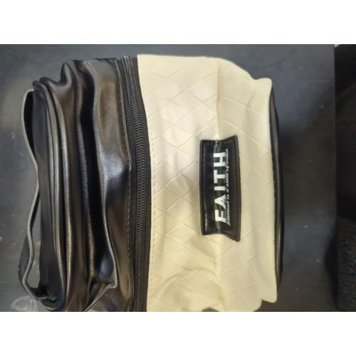 Cosmetic Case, Travel Cosmetic Bag with Compartments, Stand Up Makeup Bag for Cosmetics, Toiletries, Makeup Tools (Black)