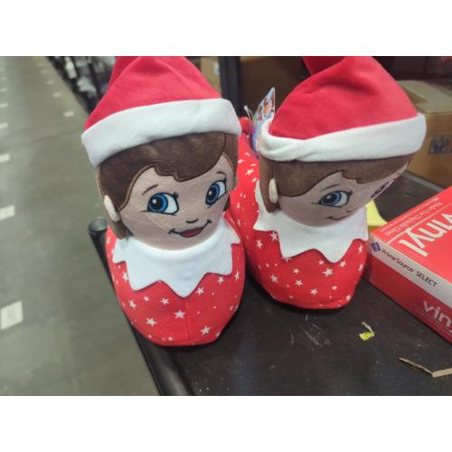 Size 9-10 Color red The Elf on the Shelf slippers