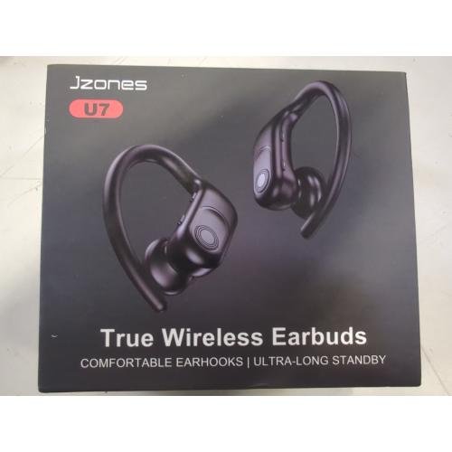 Gray Wireless Earbuds Bluetooth Headphones 130Hrs Playtime with 2500mAh Wireless Charging Case LED Diaplay Hi-Fi Waterproof Over Ear Earphones for Sports Running Workout Gaming
