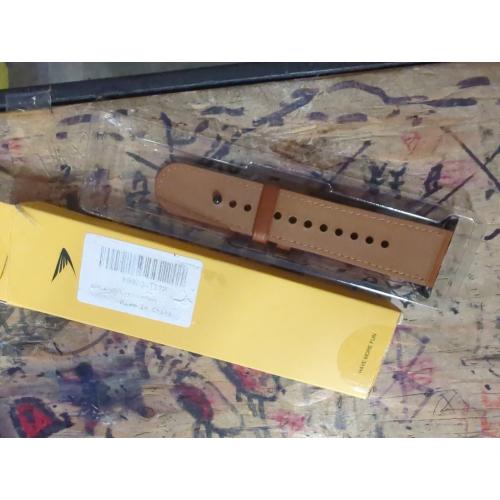 OUHENG Leather Bands Compatible with Apple Watch Band 49mm/46mm/45mm/44mm/42mm, Genuine Leather Replacement Strap for iWatch Series 11/10/9/8/7/6/5/4/3/2/1 & Ultra 3/2/1 & SE3 SE2 SE, Brown/Black