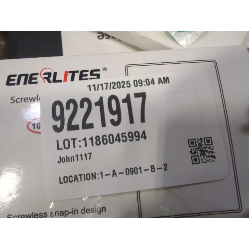 Pack of 10 Color White ENERLITES Screwless Wall Plate, Decorator Switch Covers, 1-Gang, Polycarbonate Thermoplastic, White (10 Pack)