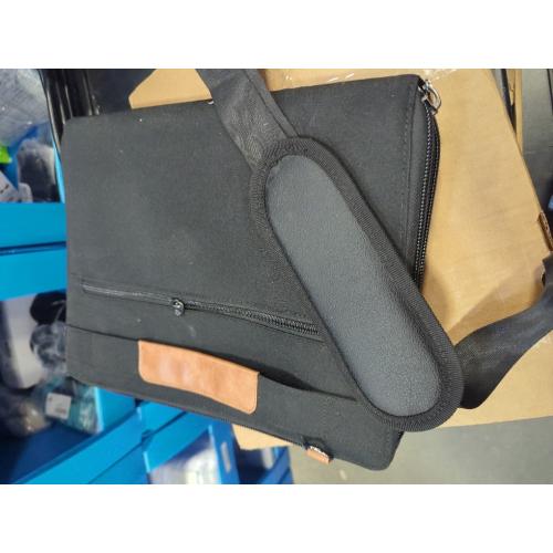 MOSISO 360 Protective Laptop Shoulder Bag,15-15.6 inch Computer Bags Compatible with MacBook Pro 16 inch, HP, Dell, Lenovo, Asus Notebook,Side Open Messenger Bag with 4 Zipper Pockets, Black