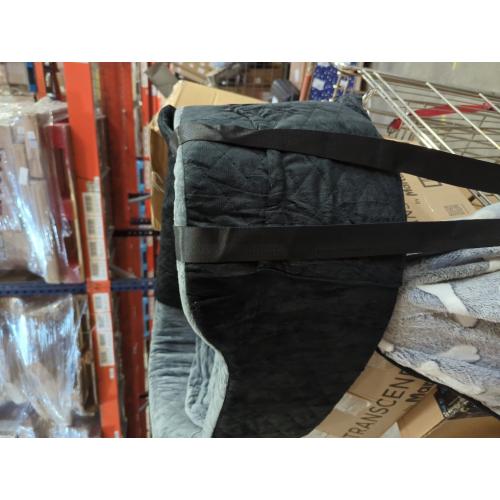 Dog Car Seat for Medium Dogs Up to 50 lbs, Pet Booster Seat for Cars SUVs and Trucks, Travel Dog Bed with Safety Strap, Thick Cushion, Non-Slip Base, Washable and Portable(Black/Gray