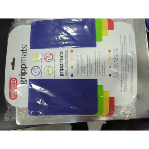 Dexas Heavy Duty Cutting Board Grippmat, Flexible Cutting Boards for Kitchen, Set of 4, Non Slip Plastic Board Cutting Mat Small Size 5.5 x 8, Blue, Green, Yellow, Red Set, Kitchen Gadgets