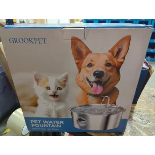 Cat Water Fountain Stainless Steel - 3.2L/108oz Pet Water Fountain for Cats Indoor - Automatic Pet Watering Dispenser (1 Filter)