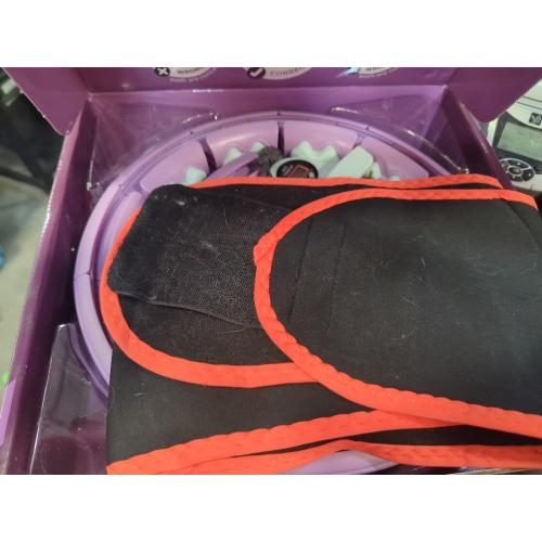 Size 60-112 cm Color purple included a back brace Swiss Activa  S5.S Silent Weight Loss Hula Hoop with weight ball Premium with Counter -Waist Size 60-112cm - Infinity Hoop- Smart Weighted Hula Hoop- Smart Hula Hoop- Weighted Hula Hoops for Women