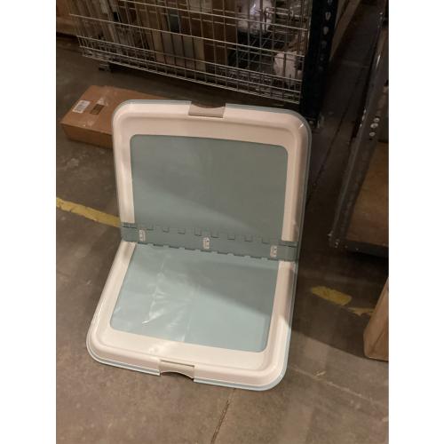 Pee Pad Holder - For Large Sized Puppy and Puppy Training Pads, Secured Latches, Non-Skid Feet, High Polish Finish for Easy Cleaning, Leak Protection, F