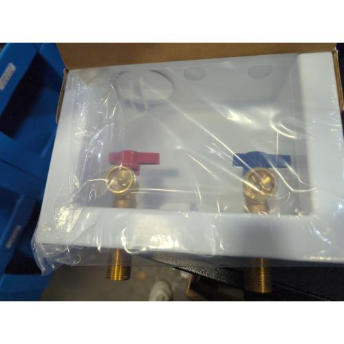 SUNGATOR Mip Washer Valve Box, 1/2 Inch Mip (Sweat) Inlet x 3/4 Inch MHT Outlet, Sweat Washing Machine Box with Brass Valves Installed