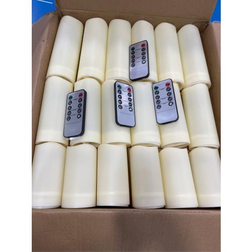 Set of 72 Flameless Led Battery Opeated (D2.2'' x H4''5''6'') Waterproof Outdoor Indoor Candles with 10-Key Remotes and Cycling 24 Hours Timer