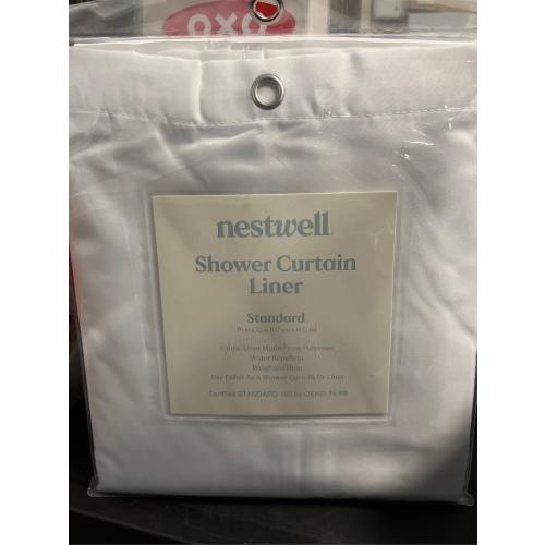Nestwell 70 X 72 Fabric Shower Curtain Liner In White