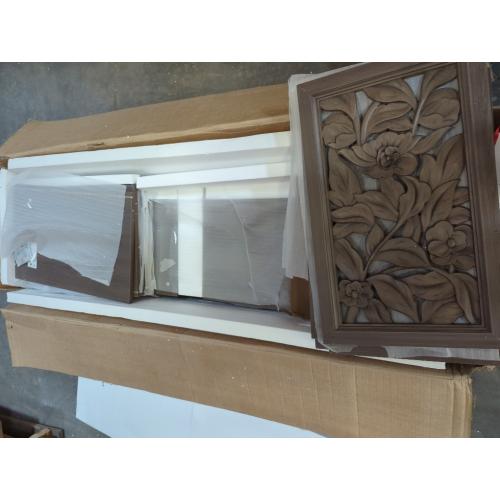 Brown 4 Flower Door Cabinet