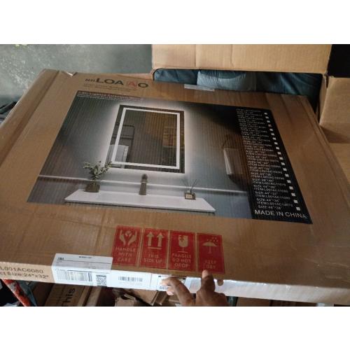 LOAAO 24X32 LED Bathroom Mirror with Lights, Anti-Fog, Dimmable, Backlit   Front Lit, Lighted Bathroom Vanity Mirror for Wall, Memory Function, Tempered Glass, Shatter-Proof, ETL Listed