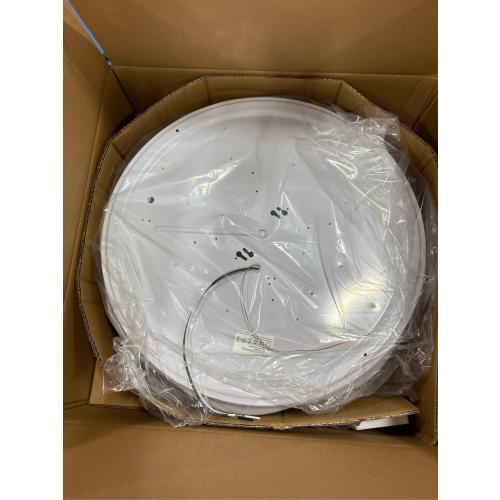DLLT 48W Dimmable LED Flush Mount Ceiling Light, 20 Inch Close to Ceiling Light Fixtures with Remote, Modern Flower Cream Ceiling Lamp for Living Room Dining Room, 3000K-6000K Color Changeable, Timing