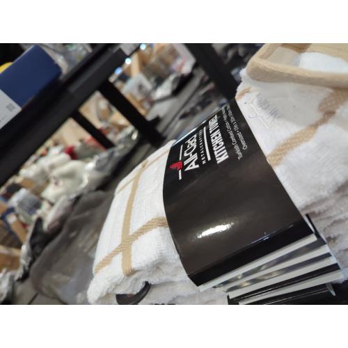 All-Clad Checked Kitchen Towel: Highly Absorbent, Super Soft Long Lasting - 100% Cotton, 17x30 Tea Towel for Cleaning & Drying Dishes, Pans, Glassware, or Countertops, (3-Pack), Cappuccino