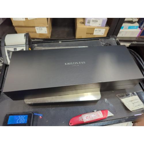 Kristin Ess Hair Volumizing Blow Dryer Brush - Blowout   Hair Straightening Brush - Ceramic   Ionic - Dry, Smooth   Volumize Hair - Flat Padel Base for Faster Blowout - 3 Wind Speeds   4 Heat Settings