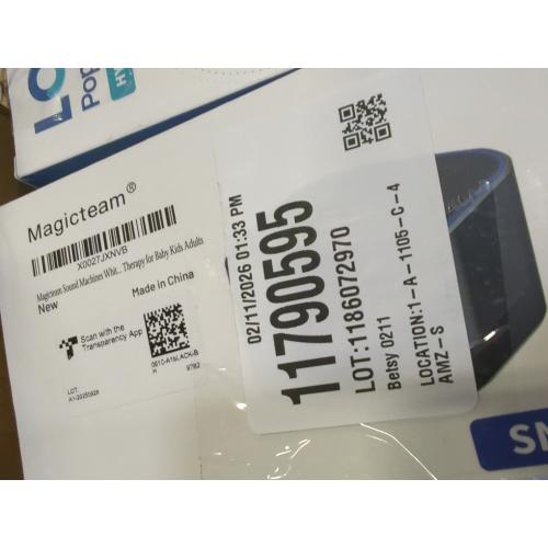 Magicteam White Noise Machine with 20 Non Looping Natural Soothing Sounds Memory Function 32 Levels of Volume Powered by AC or USB and Sleep Sound Timer Therapy for Baby Kids Adults Black