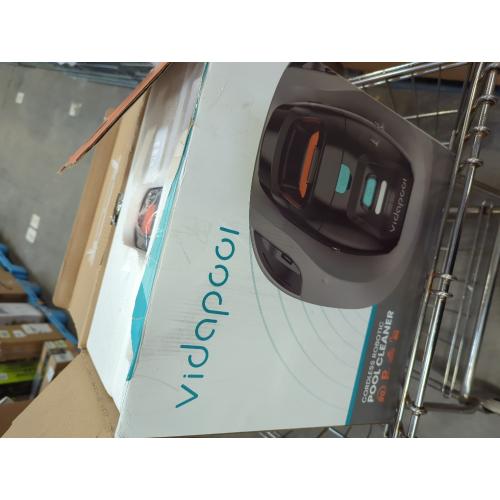 Orca Cordless Robotic Pool Vacuum Cleaner,Portable Auto Swimming Pool Cleaning Self-Parking Technology with LED Indicator,Ideal for Above Ground/Flat Pools up to 860 Sq.Ft,Lasts 90 Mins Grey