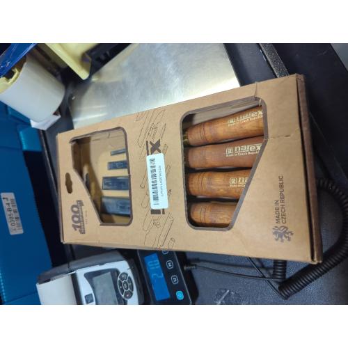 4 Pack Narex Czech Steel Premium 4 pc set 6 (1/4), 12 (1/2), 20 (3/4), 26 (1) mm Chisels w/Hornbeam Handles
