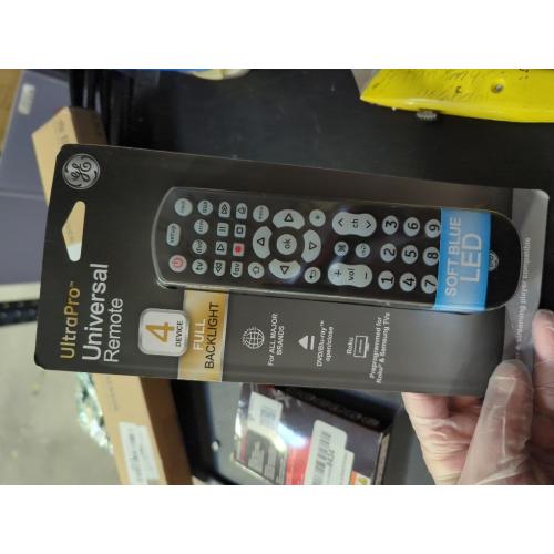 GE Color Select Backlit Buttons Universal Remote Control, Samsung TV Remote Control Replacement, Samsung Remote Control for Smart TV, Roku Remote Replacement, Vizio, LG TV, Sony, 4-Device, Black 44220