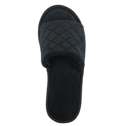 Joyspun Women's Quilted Velvet Wide-Width Slip-On Indoor Size 8
