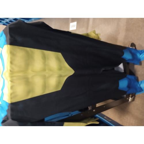 Invincible Cosplay Costume Mark Cosplay One-piece Skinny with Head Covering Blue Bodysuit Set for Men