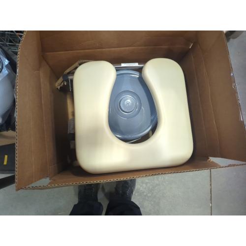 Drop Arm Commode with Padded Seat and Backrest, Durable Toilet Chair for Adults and Seniors, Removable Pail, Splash Guard, Drop Down Arms for Easy Transfer, 350 lb. Weight Capacity,