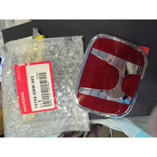 FRONT LOGO JDM RED Honda Emblem 123mmX100mm