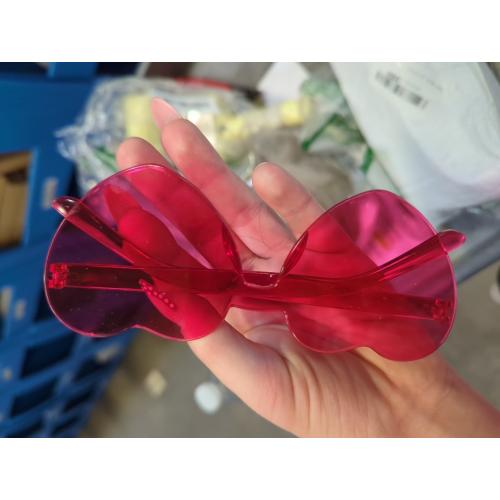 Sunglasses Outdoor Play Small Faces – Candy-colored Heart Fun Fashion Anti-glare Uv400 Frameless
