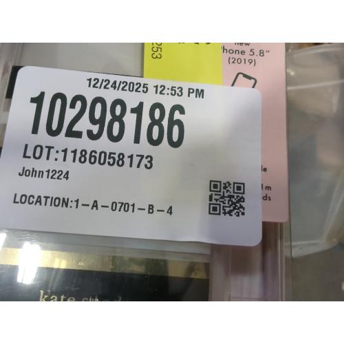 kate spade new york Defensive Hardshell Case (1-PC Comold) for iPhone 11 Pro, Park Stripe Gold Foil/Black/Cream/Cream Bumper/Clear