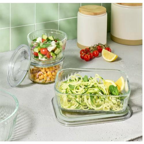 6pc (set of 3) Tritan Plastic Rectangle Food Storage Container Set Clear - Figmint™: BPA-Free, Stackable, Dishwasher-Safe