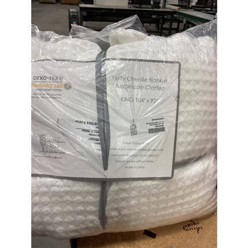 100% Cotton Waffle Weave Bed Blanket | Soft, Breathable, and Lightweight Blanket for All-Season | Perfect for Layering King, White)